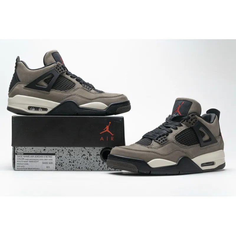LJR Jordan 4 Retro Travis Scott Brown, AJ4-88233