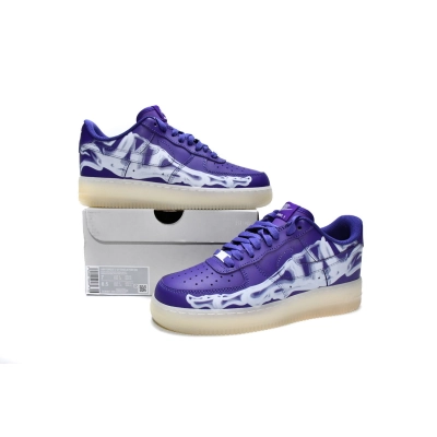 OG Air Force 1 Low '07 QS Purple Skeleton Halloween (2021),CU8067-500 02