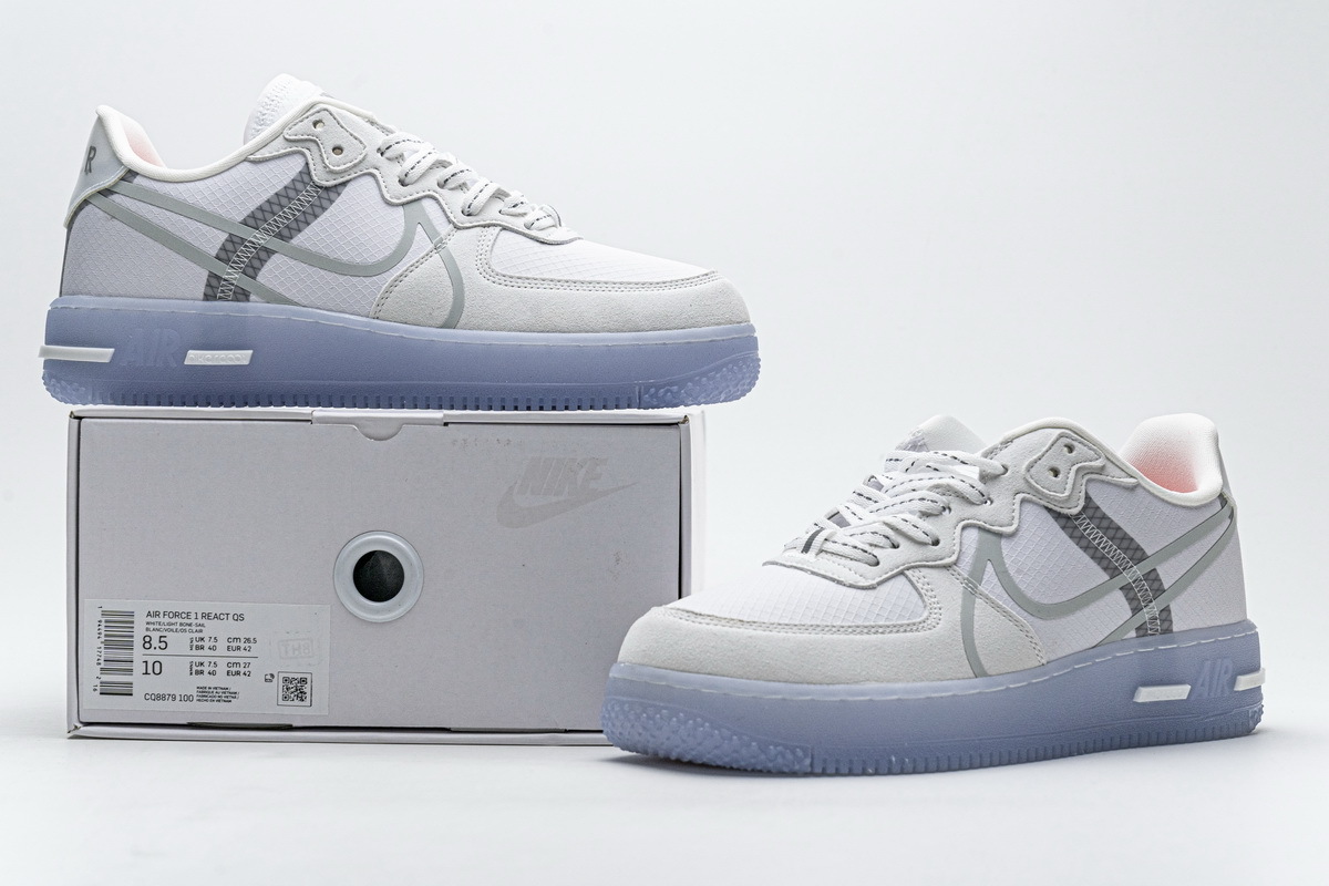 OG Air Force 1 React White Light Bone, CQ8879-100