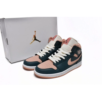 OG Air Jordan 1 Mid Pink Green,BQ6472-308 02