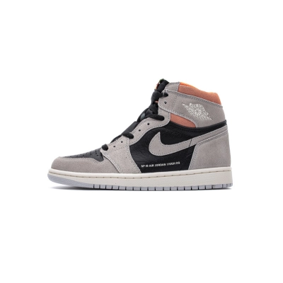OG Air Jordan 1 Retro High Neutral Grey Hyper Crimson，555088-018  01