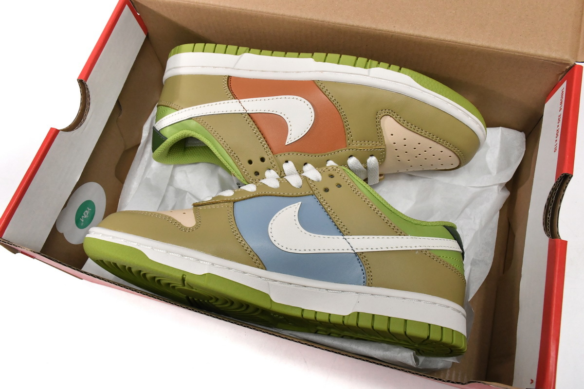OG Dunk Low Brown Veail Sail Vivid Green,DV9108-711