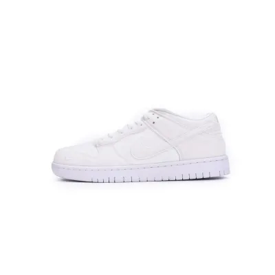 OG Dunk Low Dover Street Market Triple White Velvet，DH2686-100 01