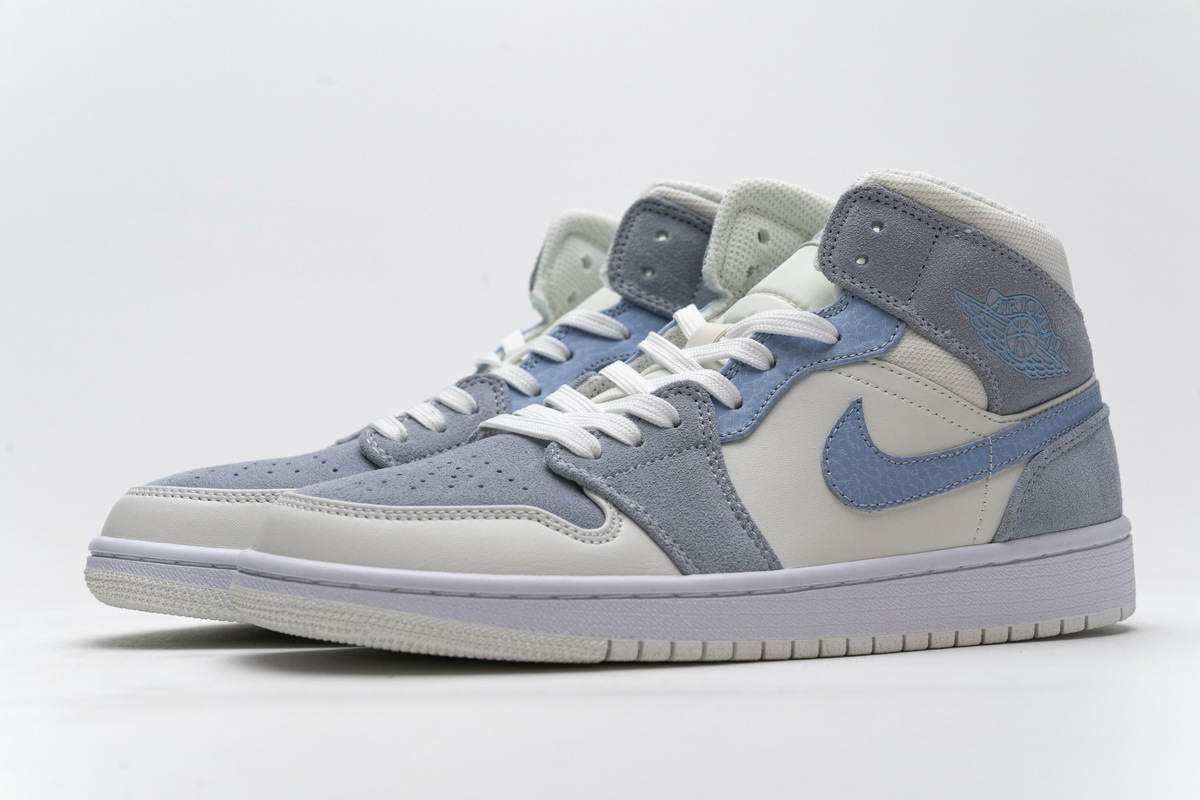 OG Jordan 1 Mid Mixed Textures Blue, DA4666-100