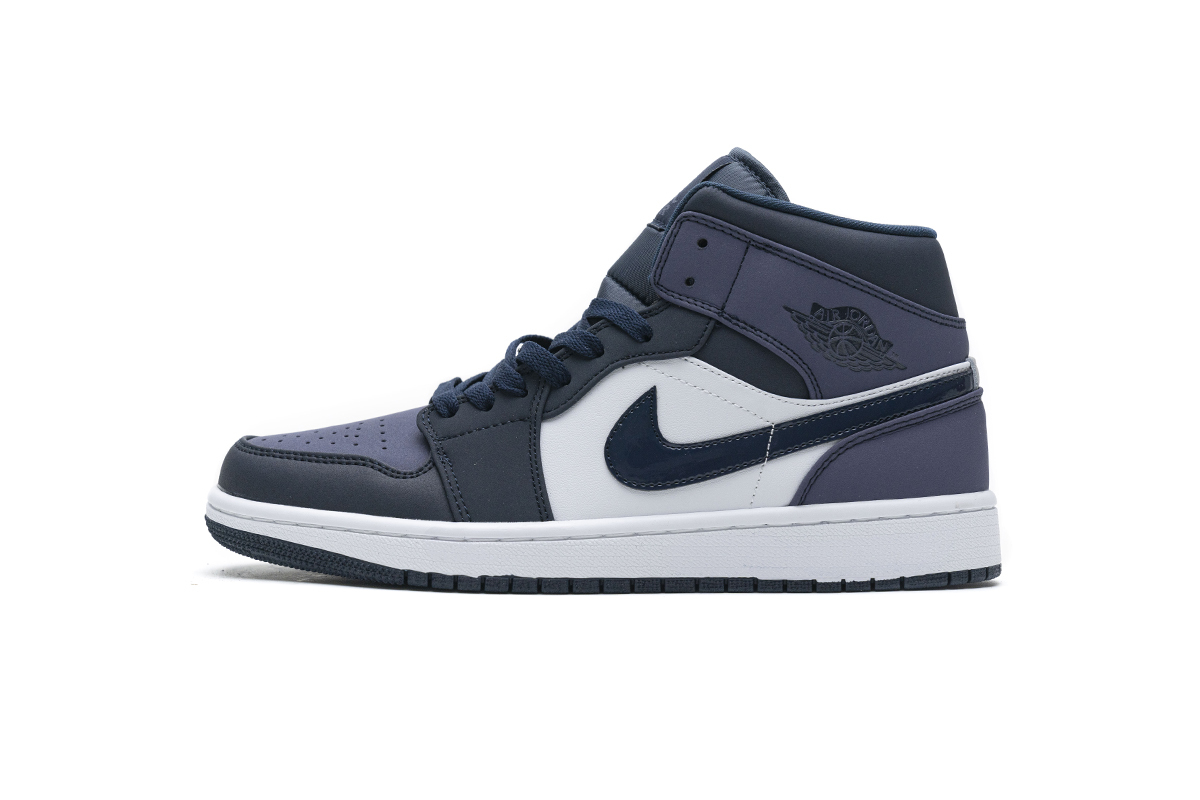 OG Jordan 1 Mid Obsidian Sanded Purple, 554724-445