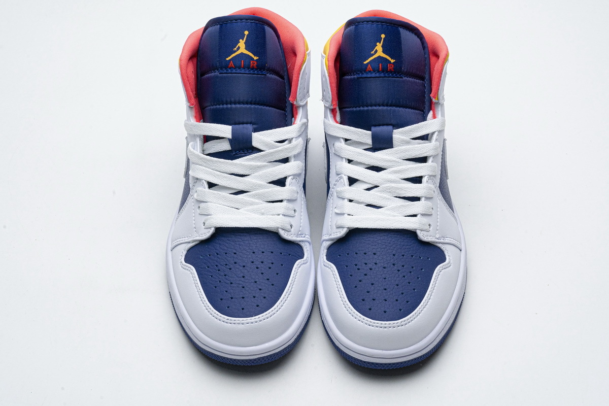 OG Jordan 1 Mid Royal Blue Laser Orange, 554724-131
