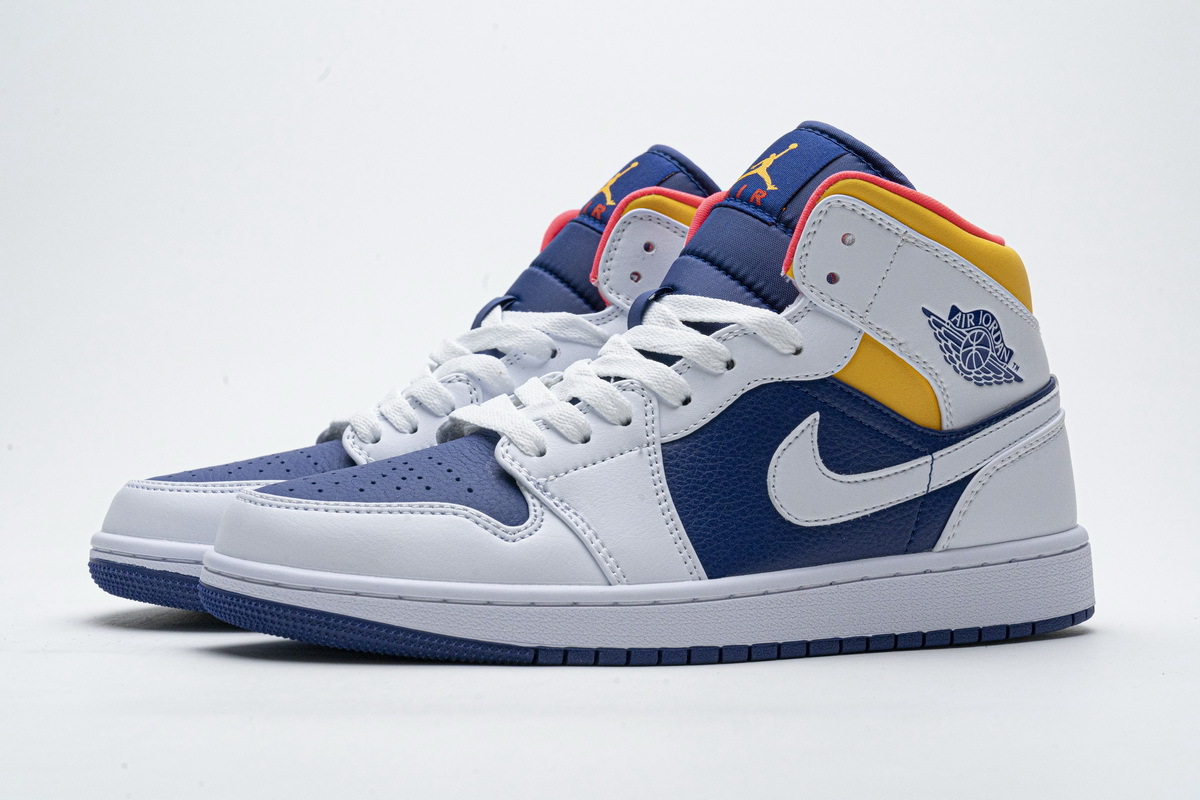 OG Jordan 1 Mid Royal Blue Laser Orange, 554724-131