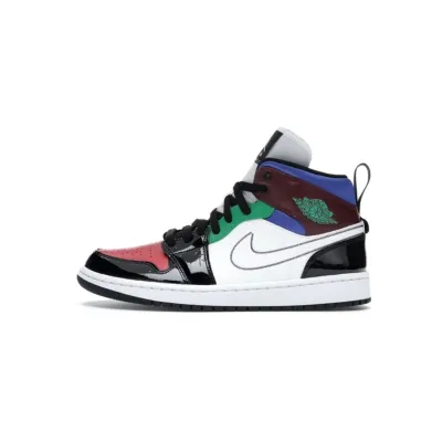 OG Jordan 1 Mid SE Black White Multi-Color (W), DB5454-001 01