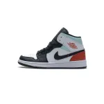 OG Jordan 1 Mid SE White Black Red Spruce (GS), BQ6931-100