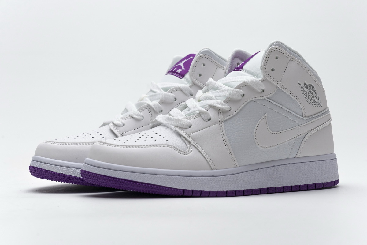 OG Jordan 1 Mid SE White Fuchsia Blast, 555112-100