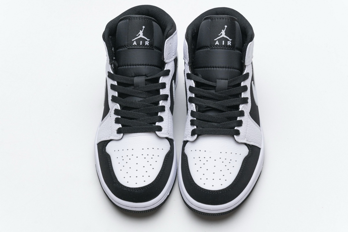 OG Jordan 1 Mid White Black, 554724-113