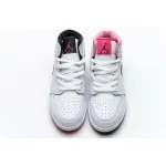 OG Jordan 1 Mid White Black Hyper Pink (GS), 555112-106
