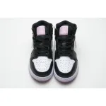 OG Jordan 1 Mid White Black Light Arctic Pink (GS), 555112-103