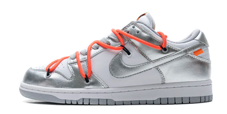 LJR Dunk SB Low OFF White Silver White  ，CT0856-800