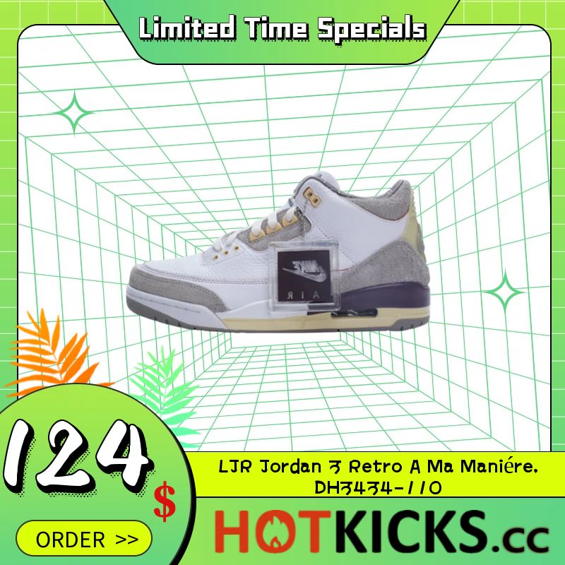 ⏳Limited⏳LJR Jordan 3 Retro A Ma Maniére,DH3434-110