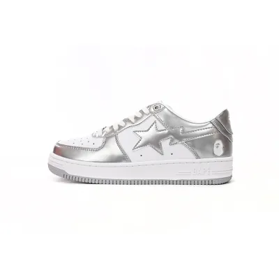 BMLin A Bathing Ape Bape Sta Low Silver,1H73 191 921 01