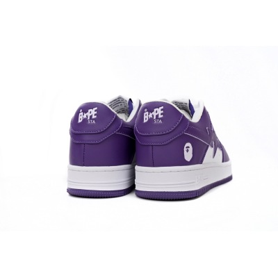 BMLin A Bathing Ape Bape Sta Low White Purple,1170 0191 007 02