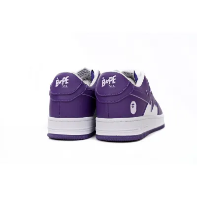 BMLin A Bathing Ape Bape Sta Low White Purple,1170 0191 007 02