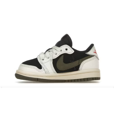 Jordan 1 kids shoesJordan 1 Retro Low OG SP Travis Scott Olive (TD). DZ5908-106 01