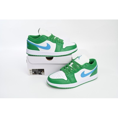 BMLin Jordan 1 Low Lucky Green Aquatone (Women's), DC0774-304 02