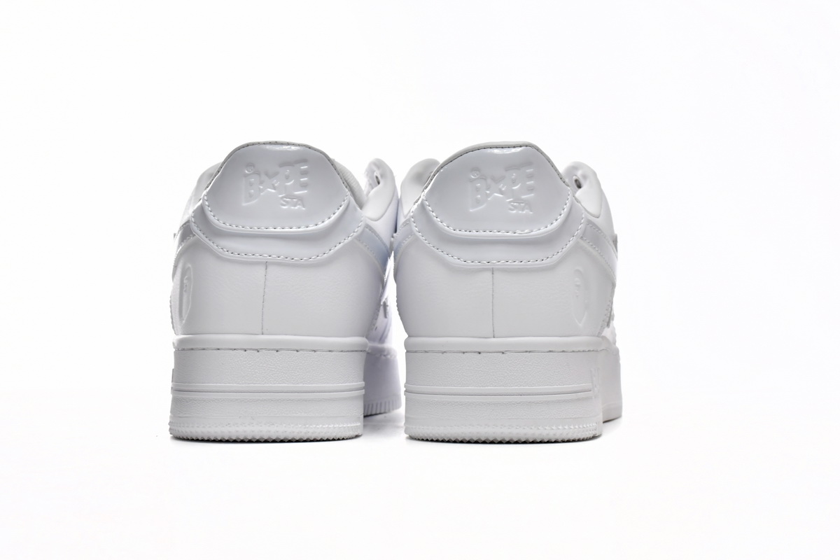 BMLin A Bathing Ape Bape Sta Low White,1H70-191-006