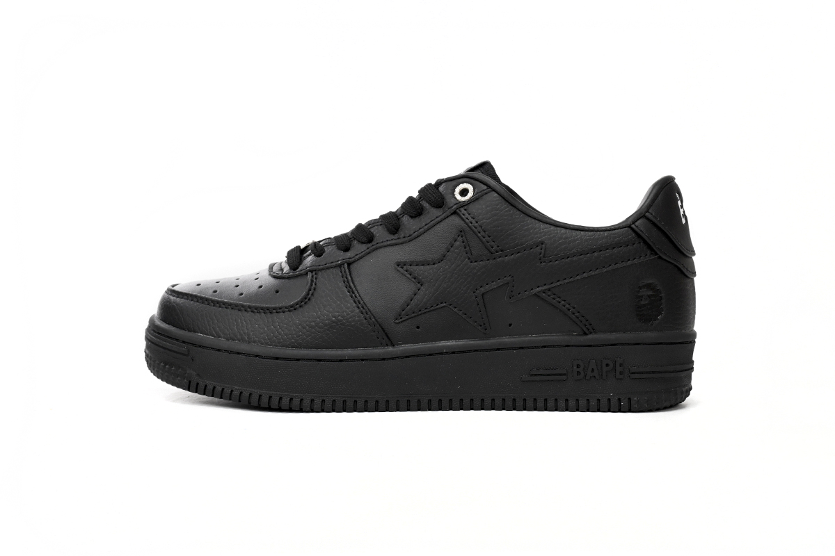 BMLin A Bathing Ape Bape Sta Low Black,1J30 -191- 013