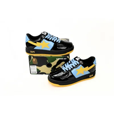 BMLin A Bathing Ape Bape Sta Low Black, Blue, And Yellow,1H20 191 046 02
