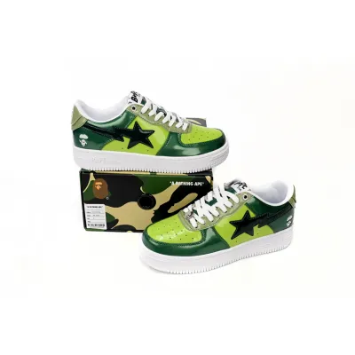 BMLin A Bathing Ape Bape Sta Low Black Green Mirror Surface,1H20 190 046 02