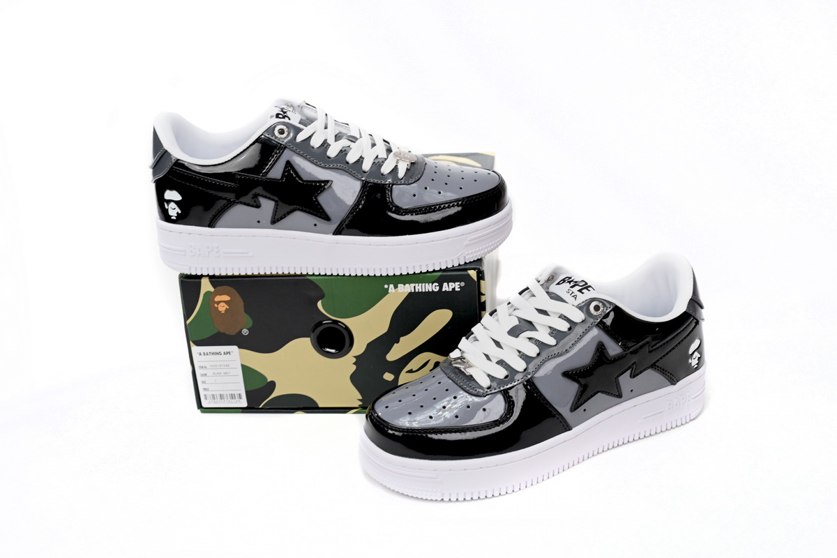 BMLin A Bathing Ape Bape Sta Low Black Grey Baolan,1H20 191 046