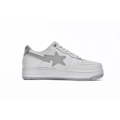 BMLin A Bathing Ape Bape Sta Low White Grey,1H73-191-921 02
