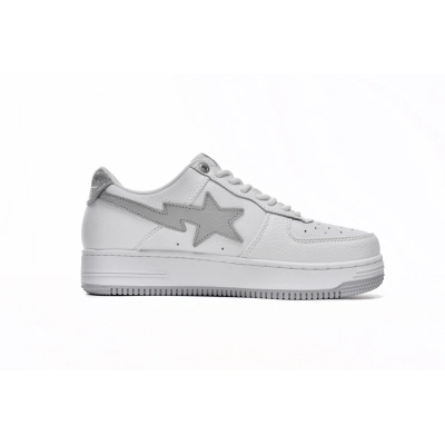 BMLin A Bathing Ape Bape Sta Low White Grey,1H73-191-921 02