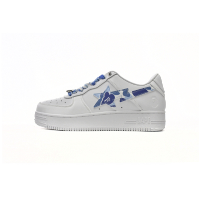 BMLIN A Bathing Ape Bape Sta Low White Blue Camouflage,1H20-191-045 01