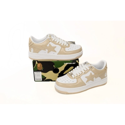 BMLIN A Bathing Ape Bape Sta Low White Brown Mirror Surface,1170 191 022 02