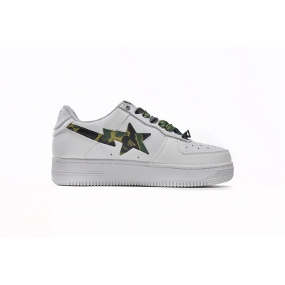 BMLin A Bathing Ape Bape Sta Low White Green Camouflage 1H20-191-045 02