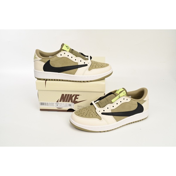 LJR Jordan 1 Retro Low Golf Travis Scott Neutral Olive, FZ3124-200