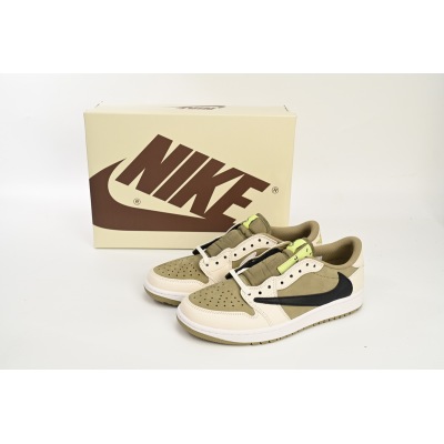 LJR Jordan 1 Retro Low Golf Travis Scott Neutral Olive, FZ3124-200