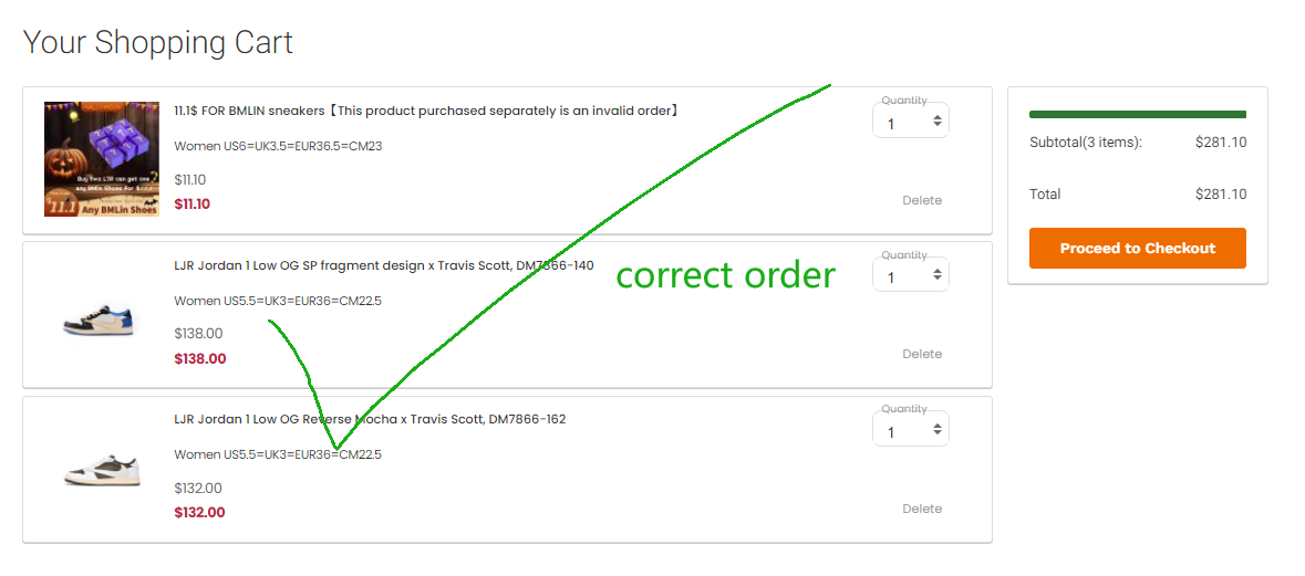 11.1$ FOR BMLIN sneakers【This product purchased separately is an invalid order】