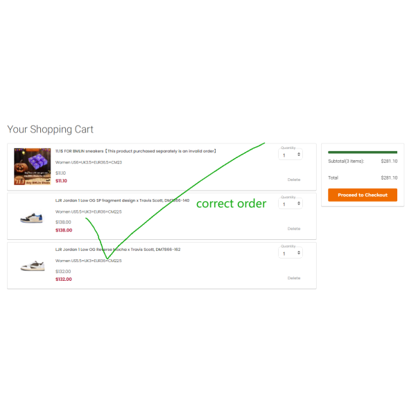 11.1$ FOR BMLIN sneakers【This product purchased separately is an invalid order】