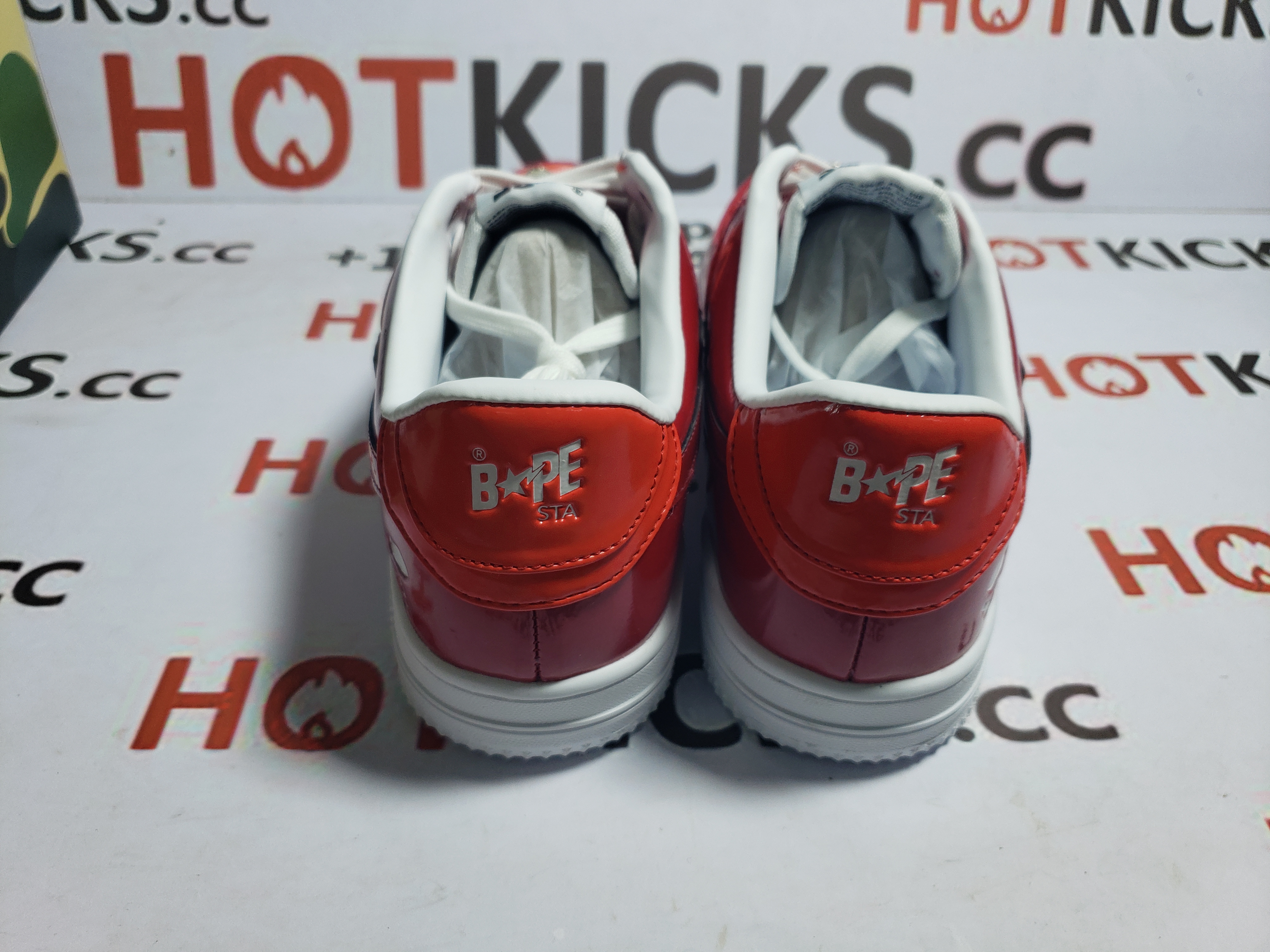 BMLIN A Bathing Ape Bape Sta Low White Dark Red Mirror Surface,1H20 191 046