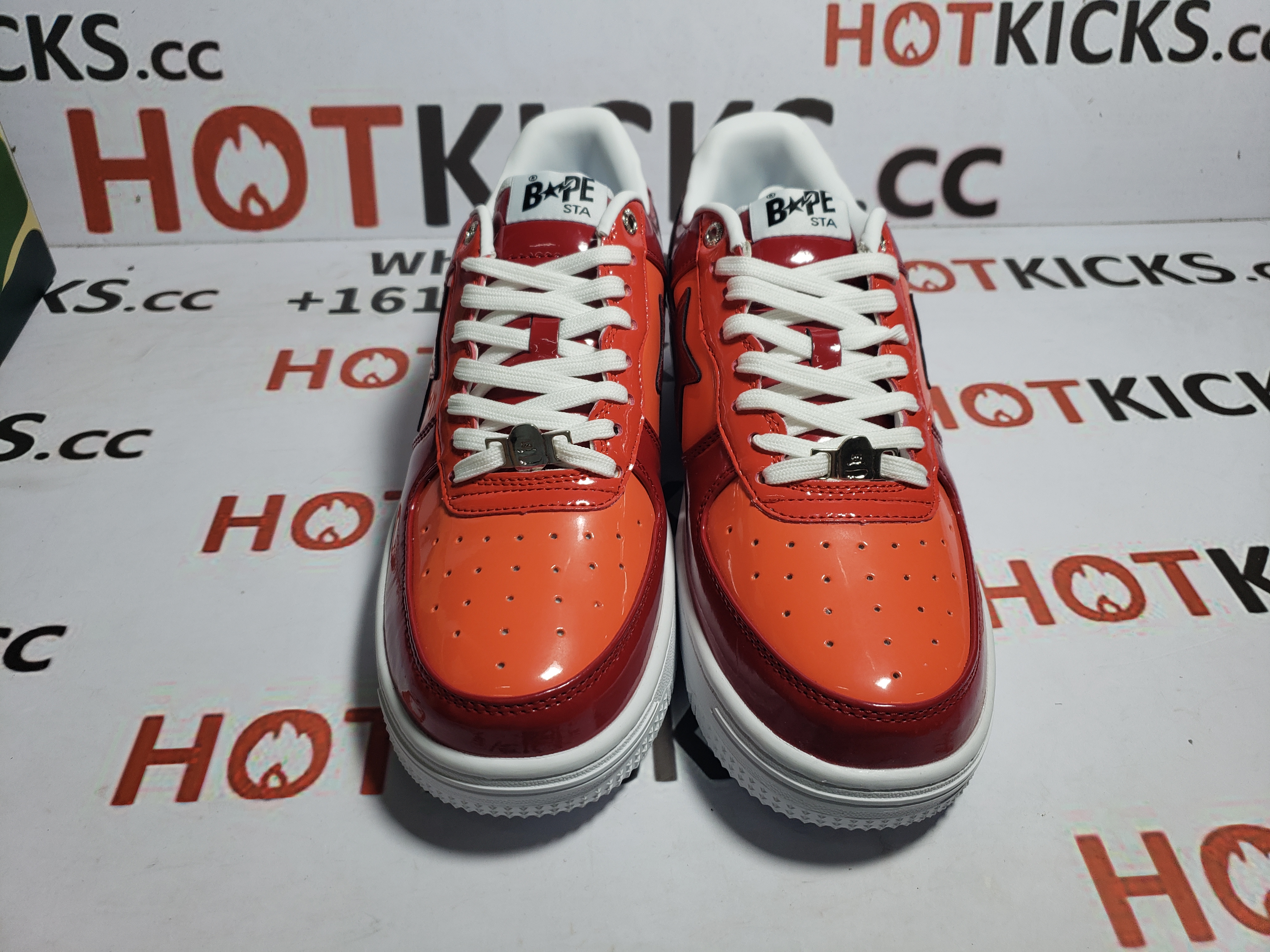 BMLIN A Bathing Ape Bape Sta Low White Dark Red Mirror Surface,1H20 191 046