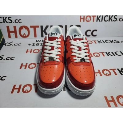 BMLIN A Bathing Ape Bape Sta Low White Dark Red Mirror Surface,1H20 191 046 02