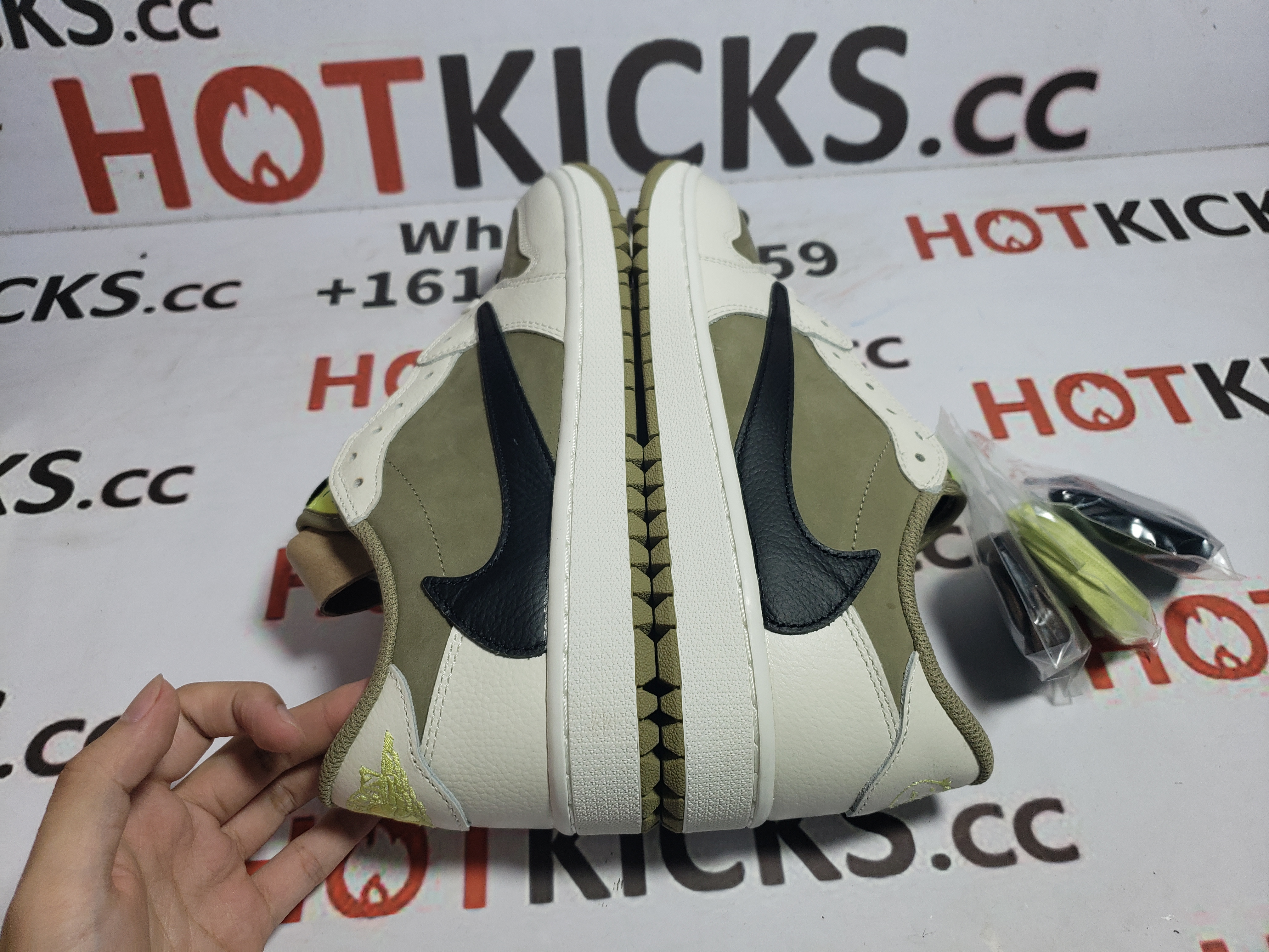 LJR Jordan 1 Retro Low Golf Travis Scott Neutral Olive, FZ3124-200