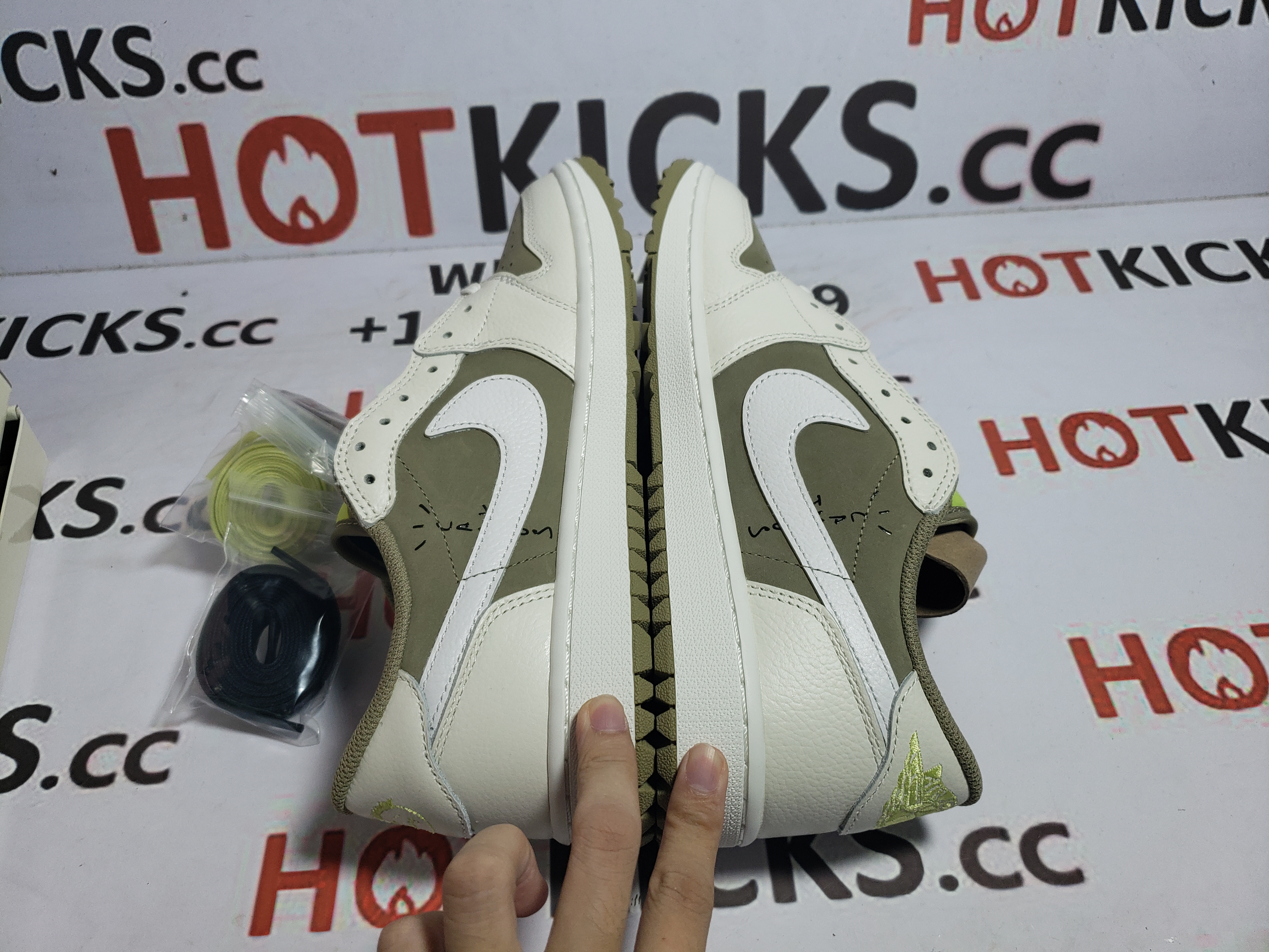 LJR Jordan 1 Retro Low Golf Travis Scott Neutral Olive, FZ3124-200