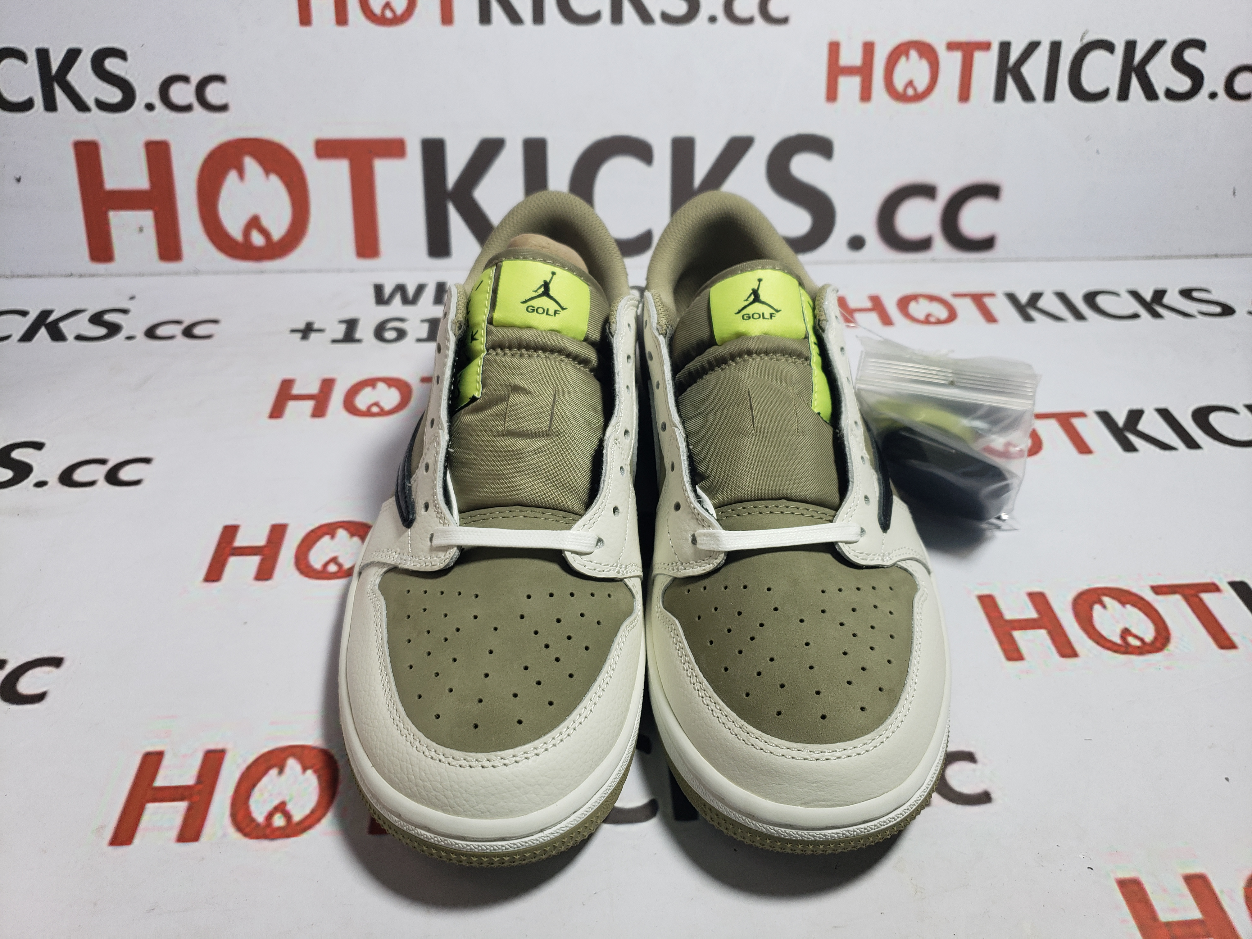 LJR Jordan 1 Retro Low Golf Travis Scott Neutral Olive, FZ3124-200