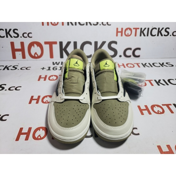 LJR Jordan 1 Retro Low Golf Travis Scott Neutral Olive, FZ3124-200