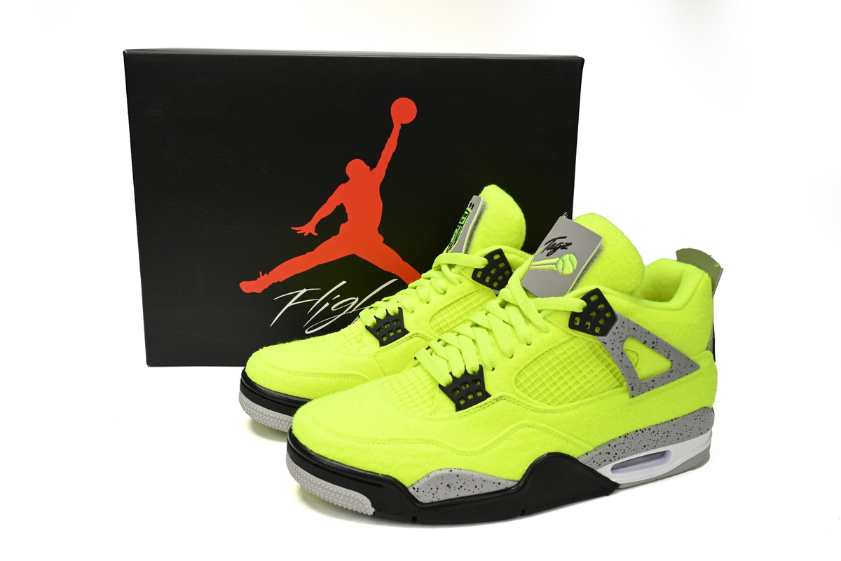 LJR Jordan 4 Retro Plush Fluorescent Yellow Tagz,DV6773-700