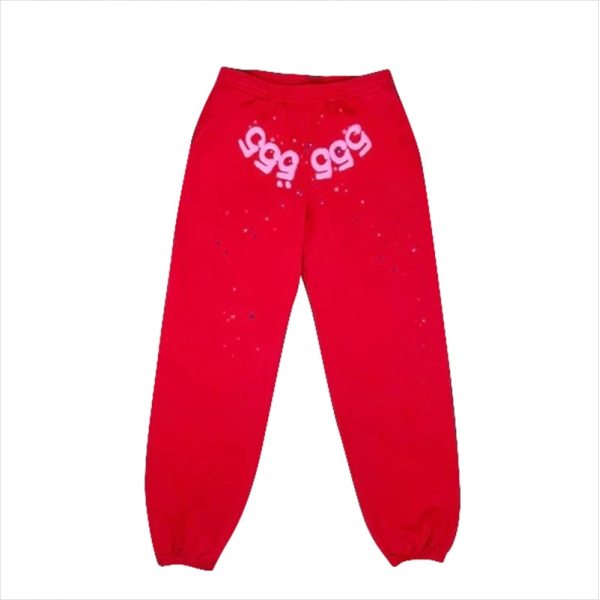 SP5DER Worldwide Red 555 Joggers