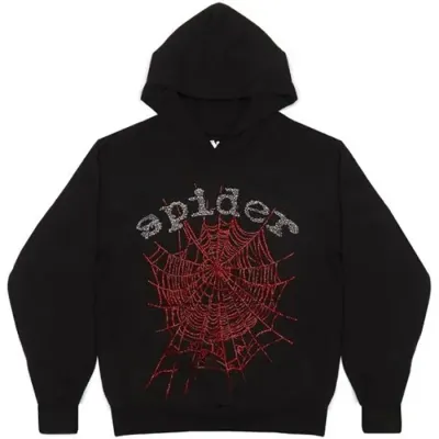 SP5DER OG Rhinestone Logo Hoodie 01