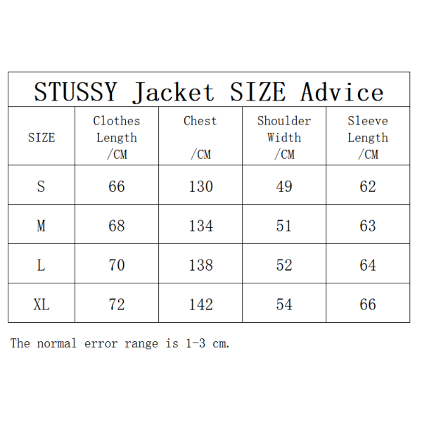 Stussy Jacket Black WHITE XB425