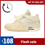 🔥Flash Sale Discount 30$ - LJR Jordan 4 Retro Off-White Sail (W), CV9388-100 